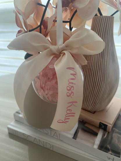 Personalised Floral Bauble