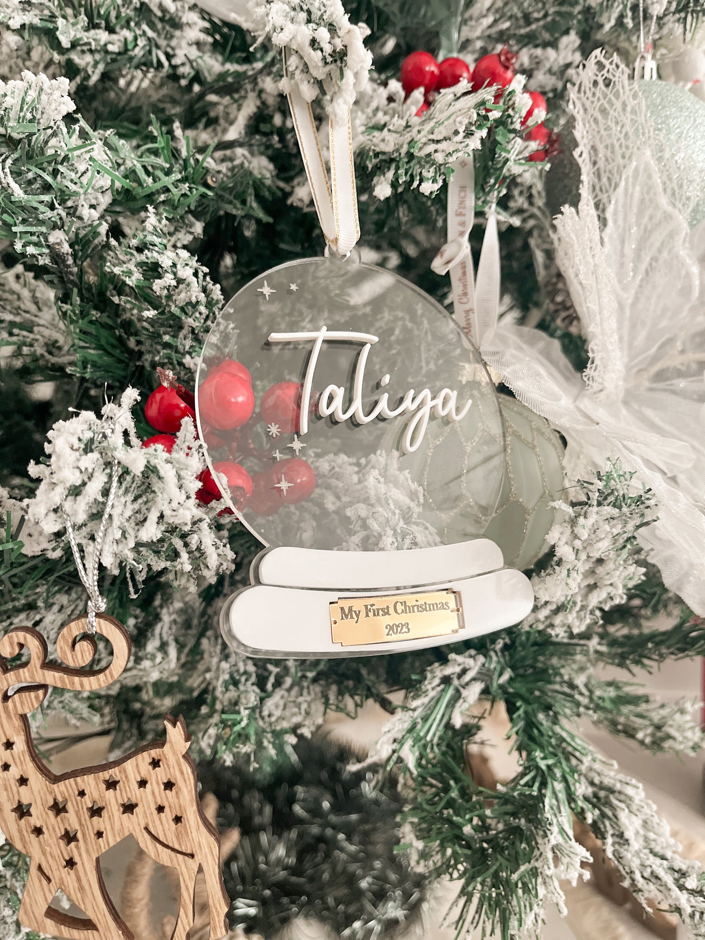 First Christmas Snowglobe Ornament