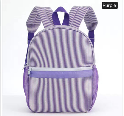 Stripe Backpack - embroidered