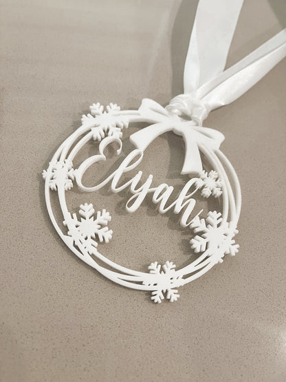 Name snowflake ornament