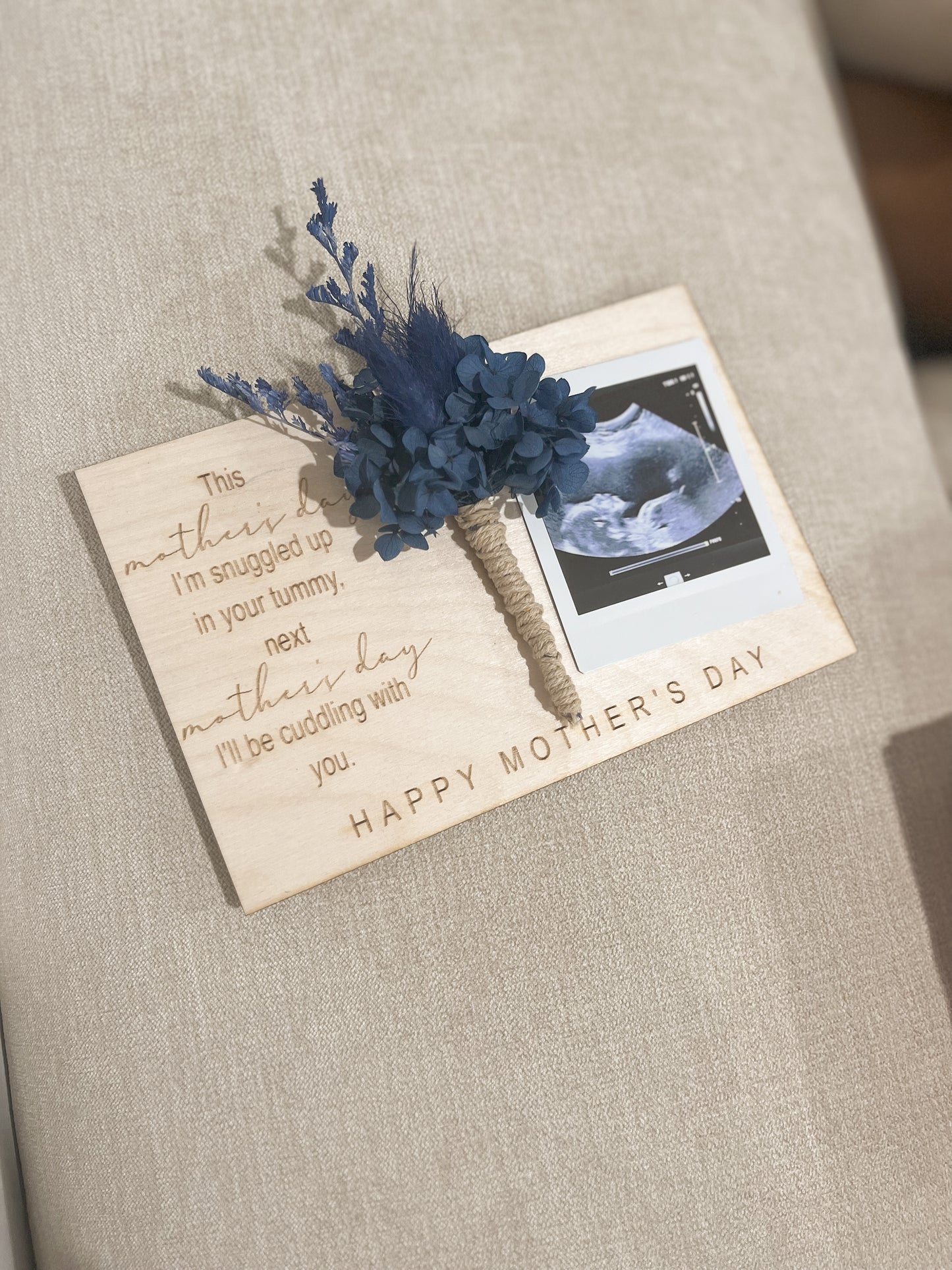 Mother to be Ultrasound Polaroid Plaque