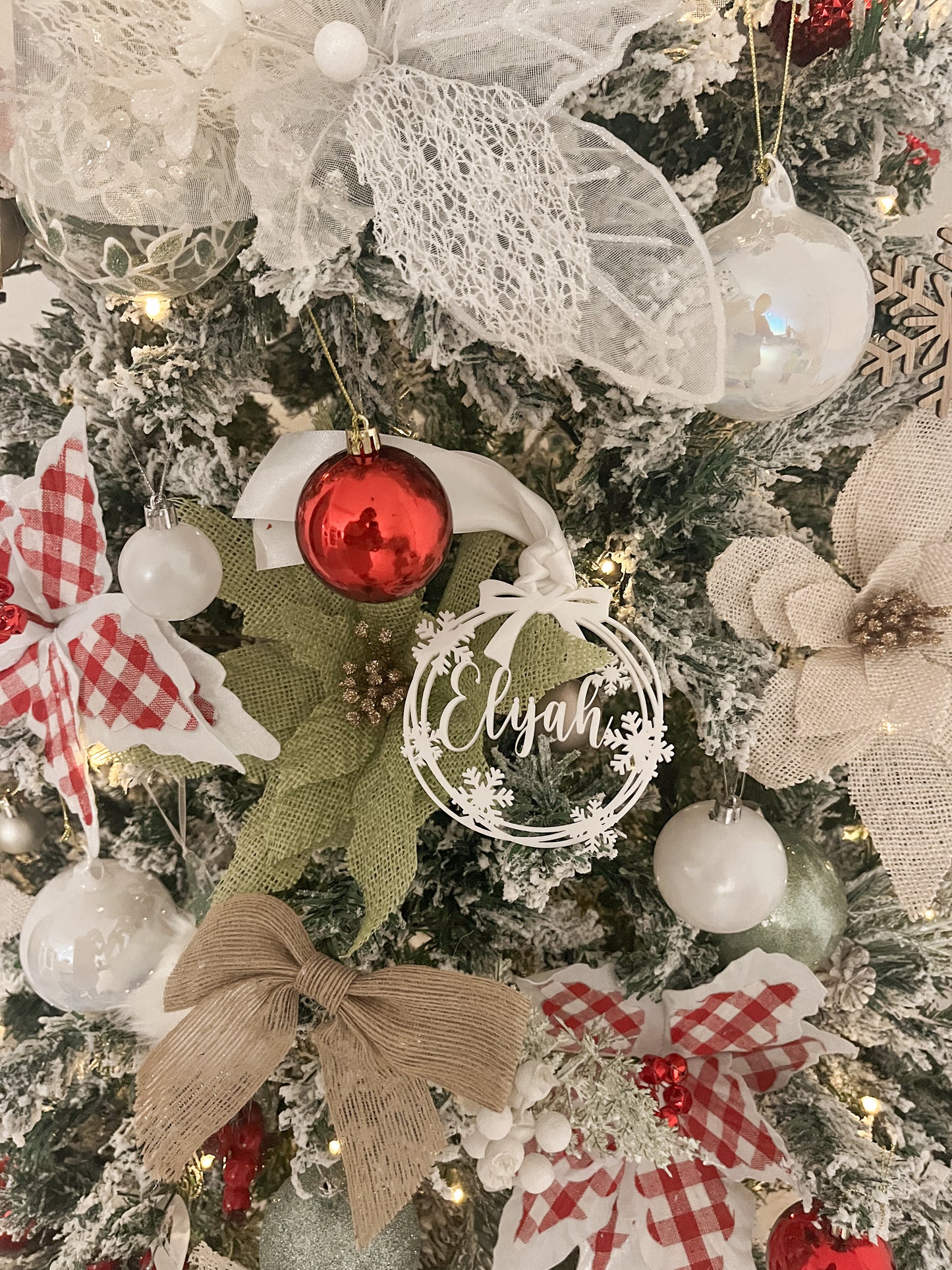 Name snowflake ornament