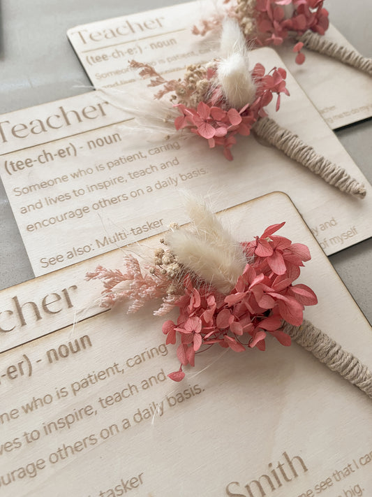 Teacher Floral Plaques