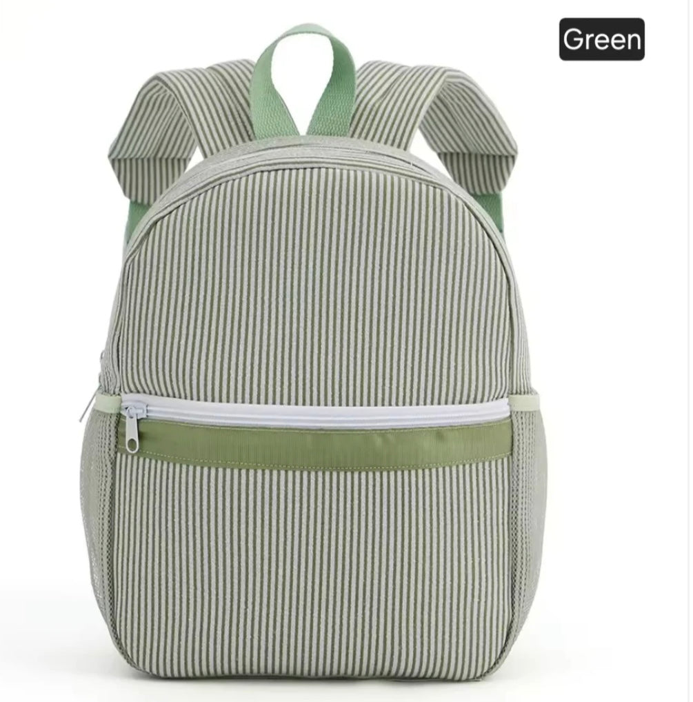 Stripe Backpack - embroidered