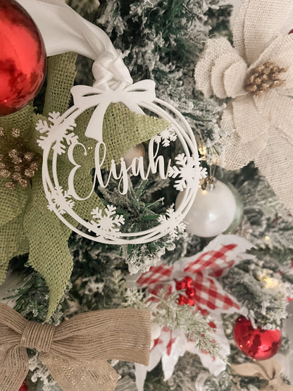 Name snowflake ornament