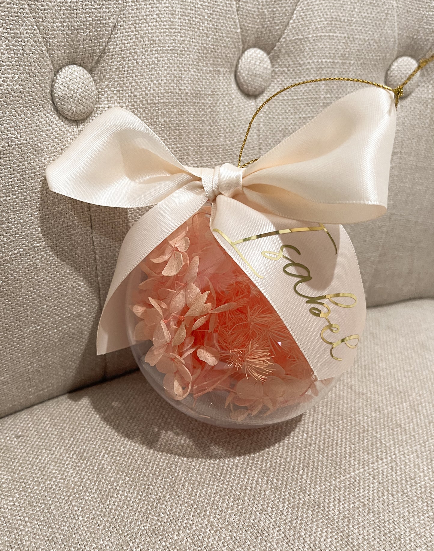 Personalised Floral Bauble