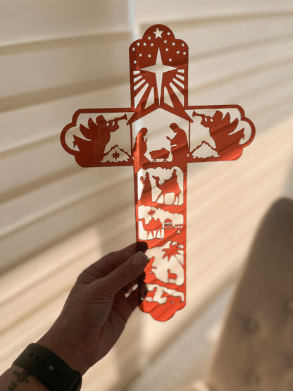 Nativity Scene Cross