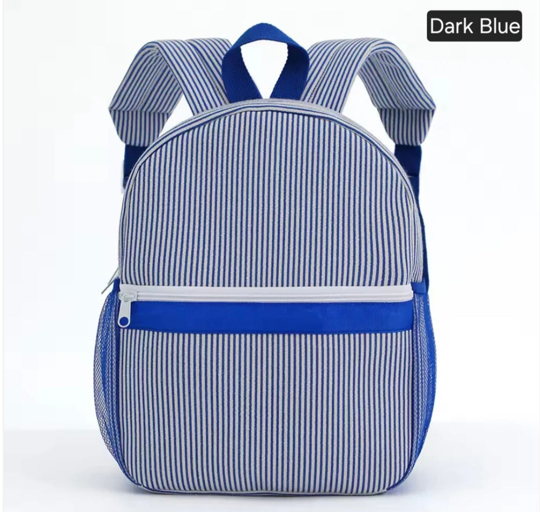 Stripe Backpack - embroidered