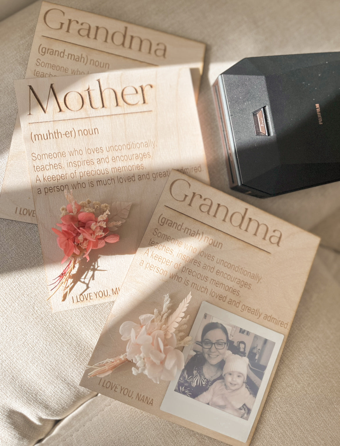 Polaroid Mother’s Day Floral Plaque