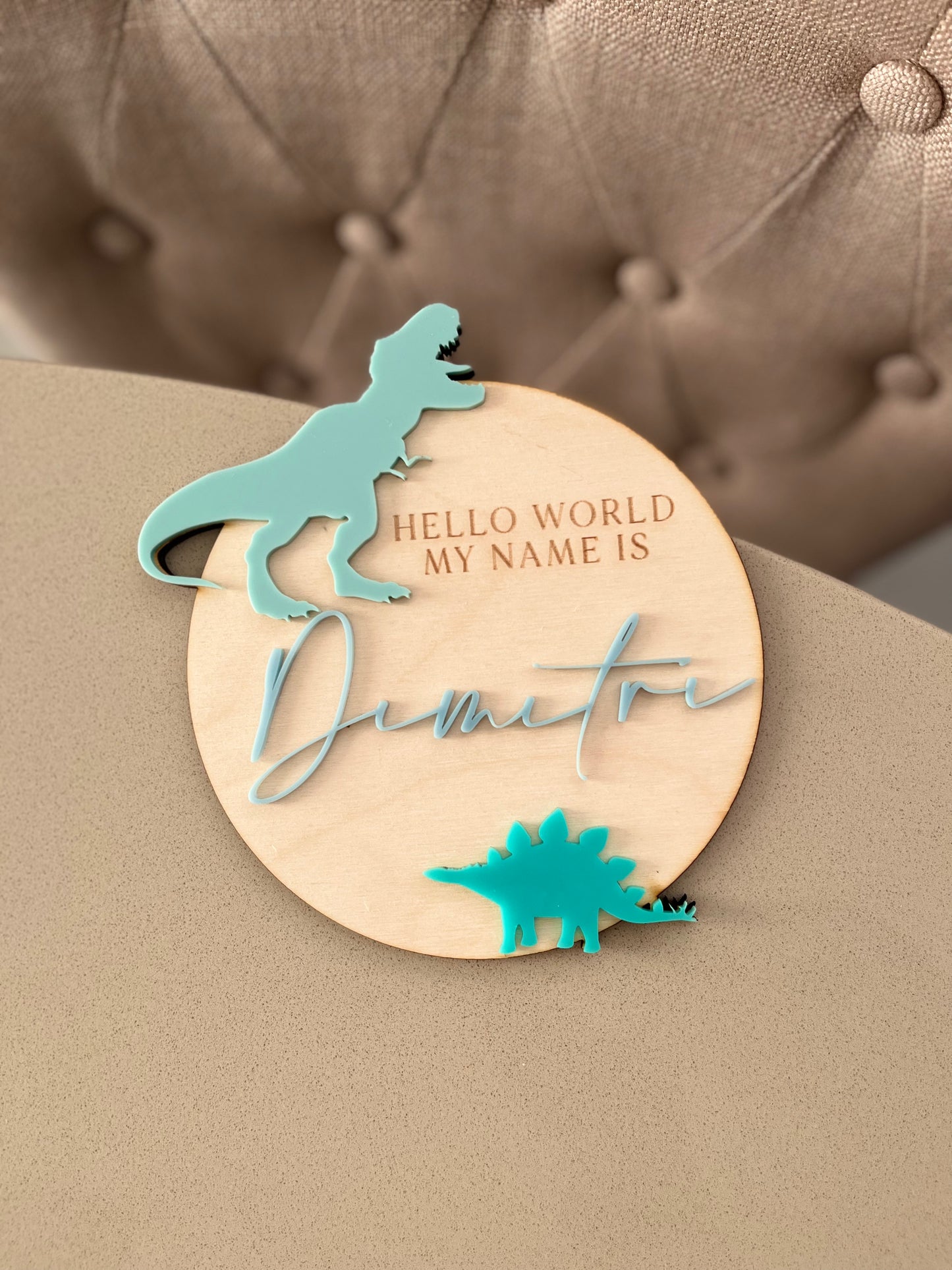 Dinosaur Name Plaque