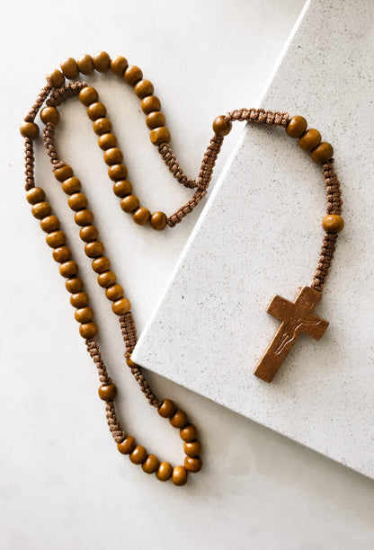 Round Acrylic Wooden Rosary