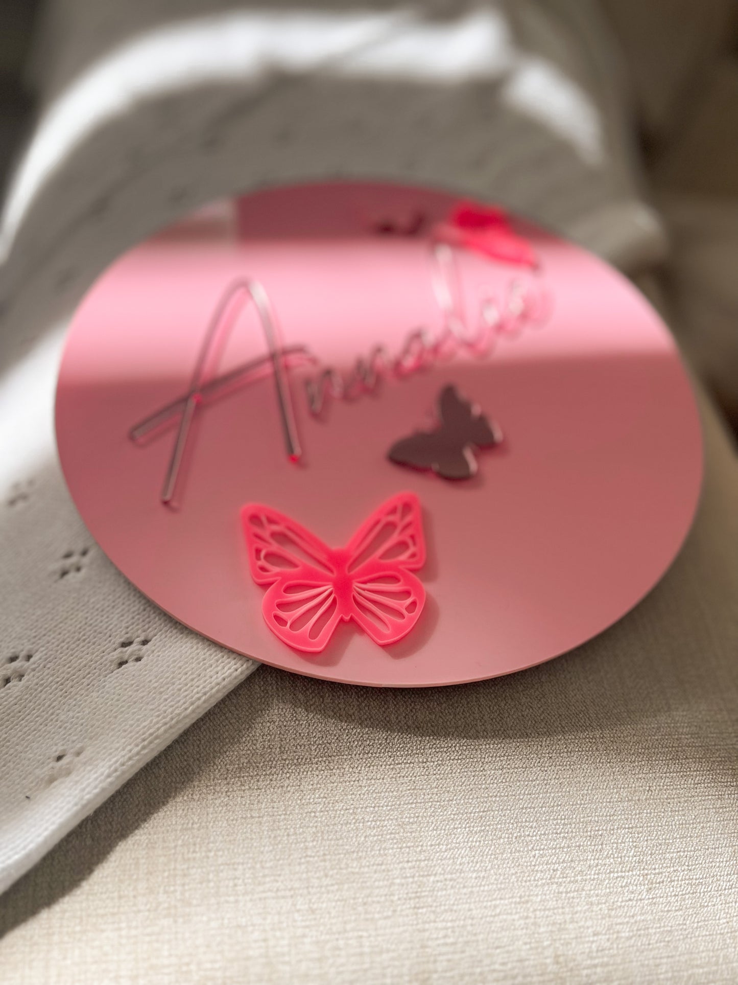 Round Acrylic Name Plaque