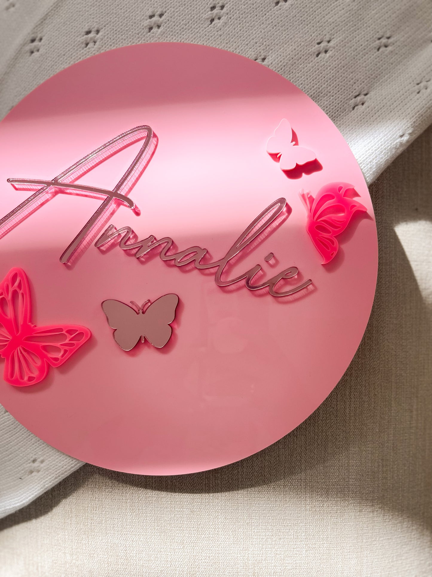 Round Acrylic Name Plaque