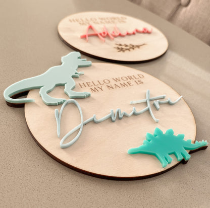 Dinosaur Name Plaque